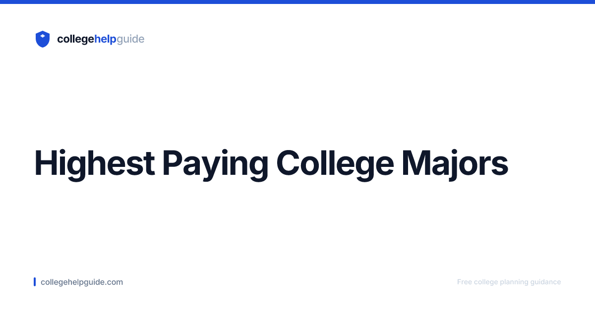 Highest Paying College Majors (2026) | CollegeHelpGuide